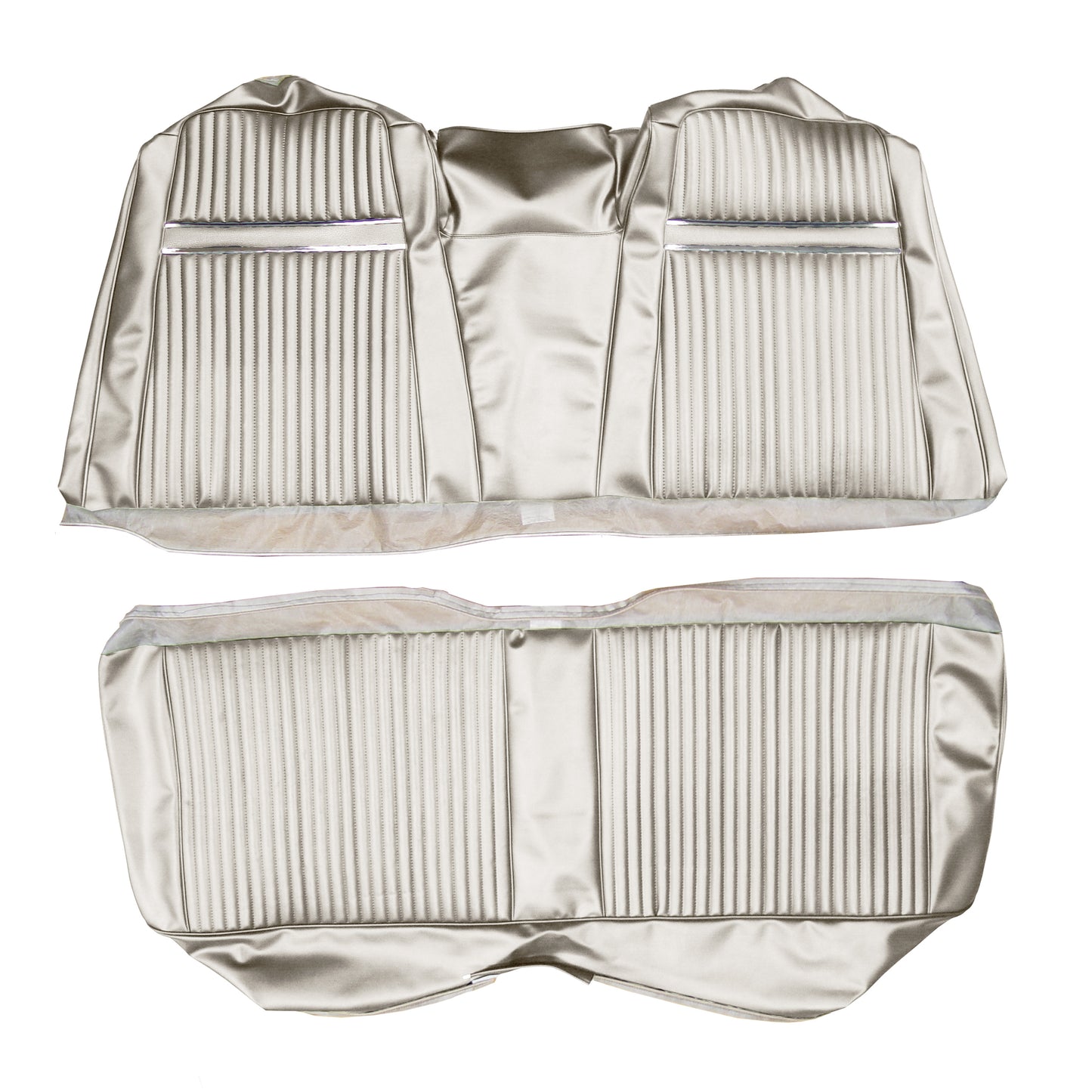 67 SPORT FURY HARDTOP REAR UPHOLSTERY - PEARL WHITE