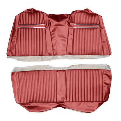 67 SPORT FURY HARDTOP REAR UPHOLSTERY - RED