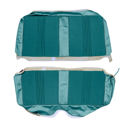 67 BELVEDERE II HARDTOP REAR CLOTH UPHOLSTERY - SRM TURQUOISE CLOTH/TURQUOISE