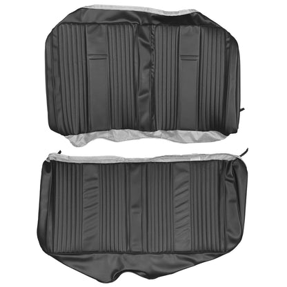 67 BELVEDERE II CONVERTIBLE REAR UPHOLSTERY - BLACK