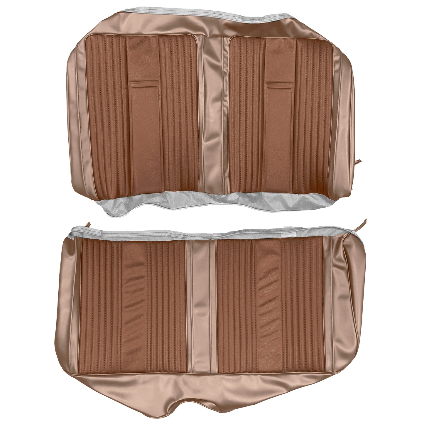 67 BELVEDERE II CONVERTIBLE REAR UPHOLSTERY - SRM DARK COPPER/COPPER