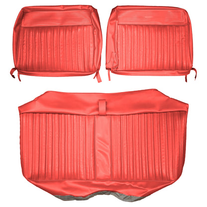 67 CORONET 440 SPLIT BENCH UPHOLSTERY - RED