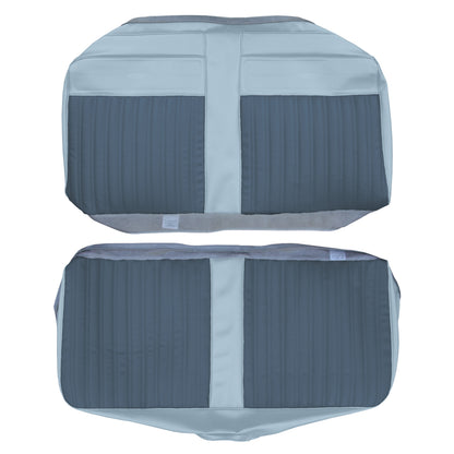 67 CORONET 440 CONVERTIBLE REAR UPHOLSTERY - NAVY/LIGHT BLUE
