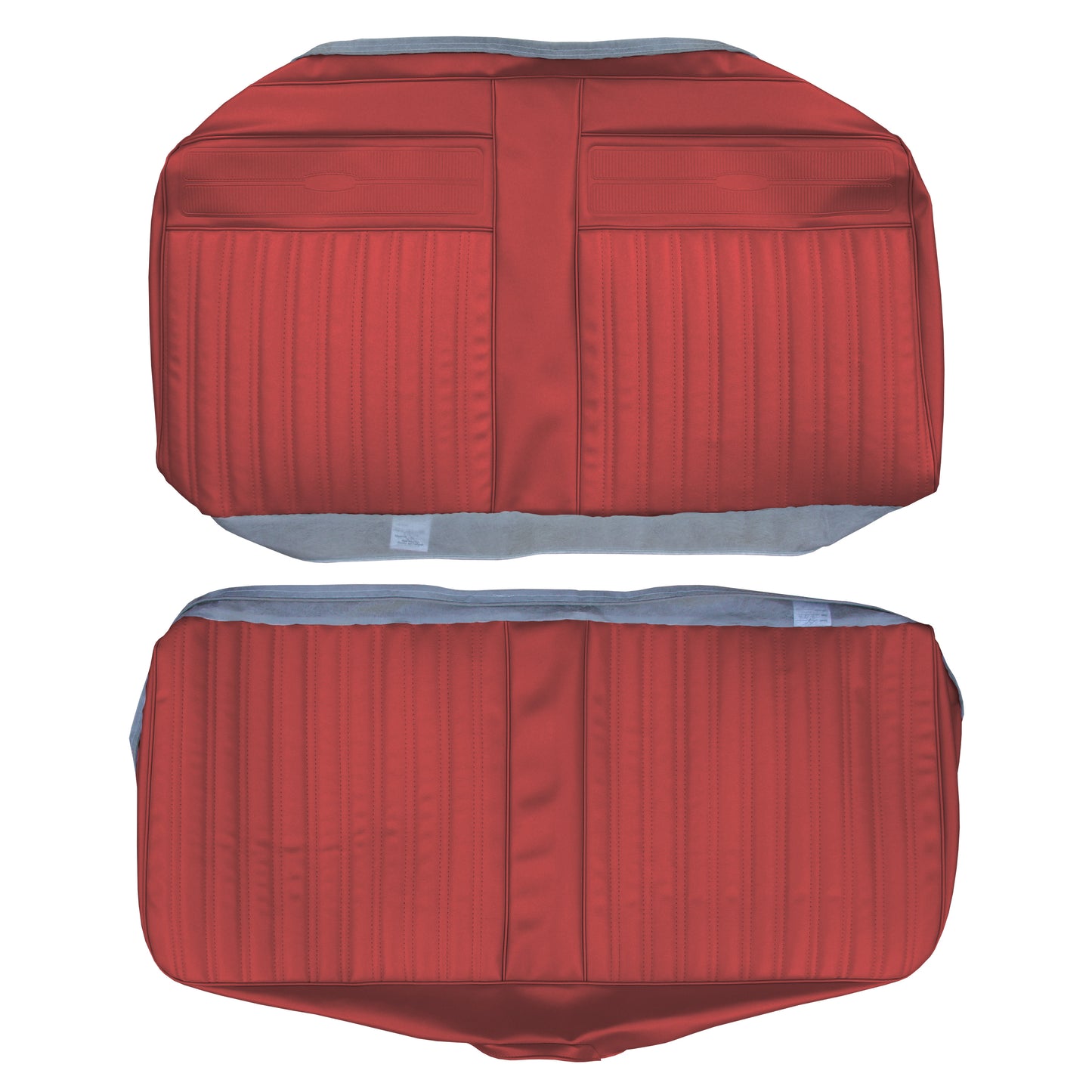67 CORONET 440 CONVERTIBLE REAR UPHOLSTERY - RED