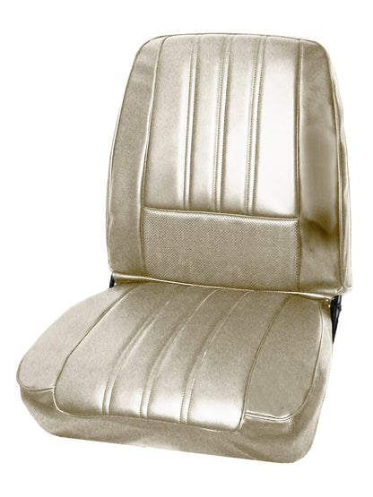 68 BARRACUDA "DELUXE" BUCKET SEAT UPHOLSTERY - PEARL WHITE