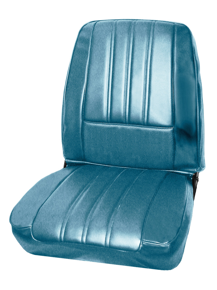 68 BARRACUDA "DELUXE" BUCKET SEAT UPHOLSTERY - BLUE