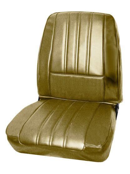 68 BARRACUDA "DELUXE" BUCKET SEAT UPHOLSTERY - EMBER GOLD