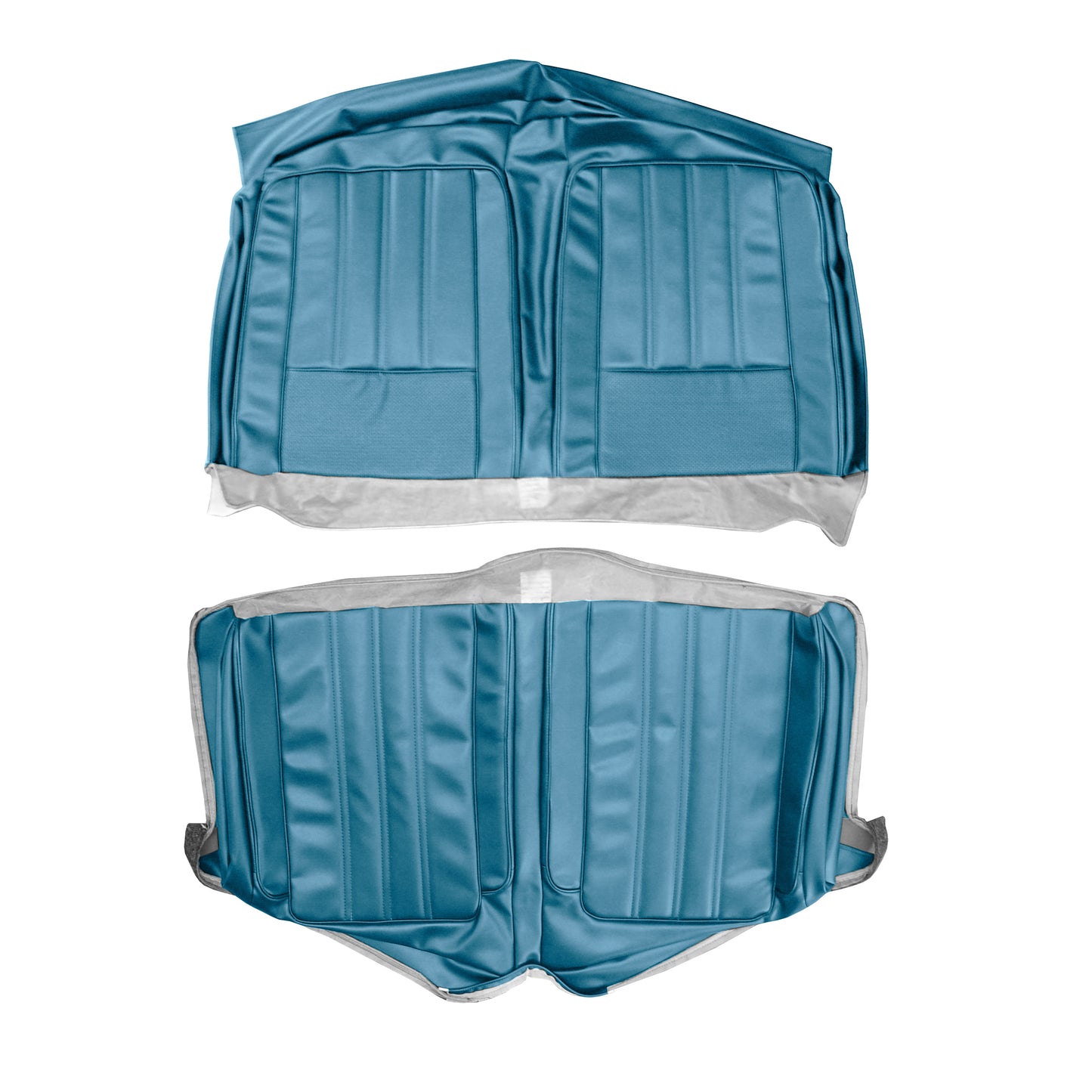 68 BARRACUDA "DELUXE" CONVERTIBLE REAR UPHOLSTERY- BLUE