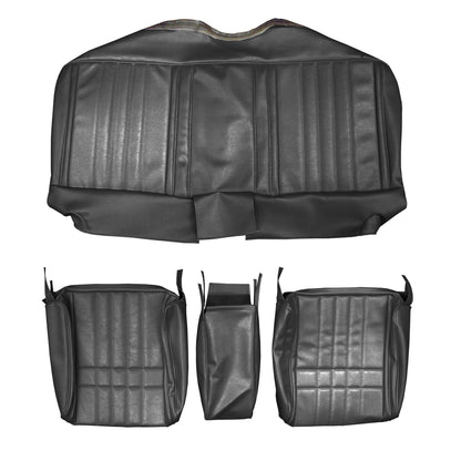 68 FURY III 2-DR/4-DR/WAGON SPLIT BENCH W/ C.A.R. UPHOLSTERY - BLACK