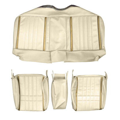 68 FURY III 2DR/4DR SPLIT BENCH W/ C.A.R. UPHOLSTERY - SRM PARCHMENT W/ EMBER GOLD ACCENT