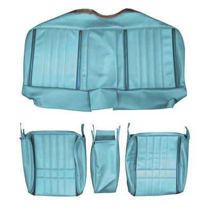 68 FURY III 2-DR/4-DR/WAGON SPLIT BENCH W/ C.A.R. UPHOLSTERY - LIGHT BLUE W/ DARK BLUE ACCENT
