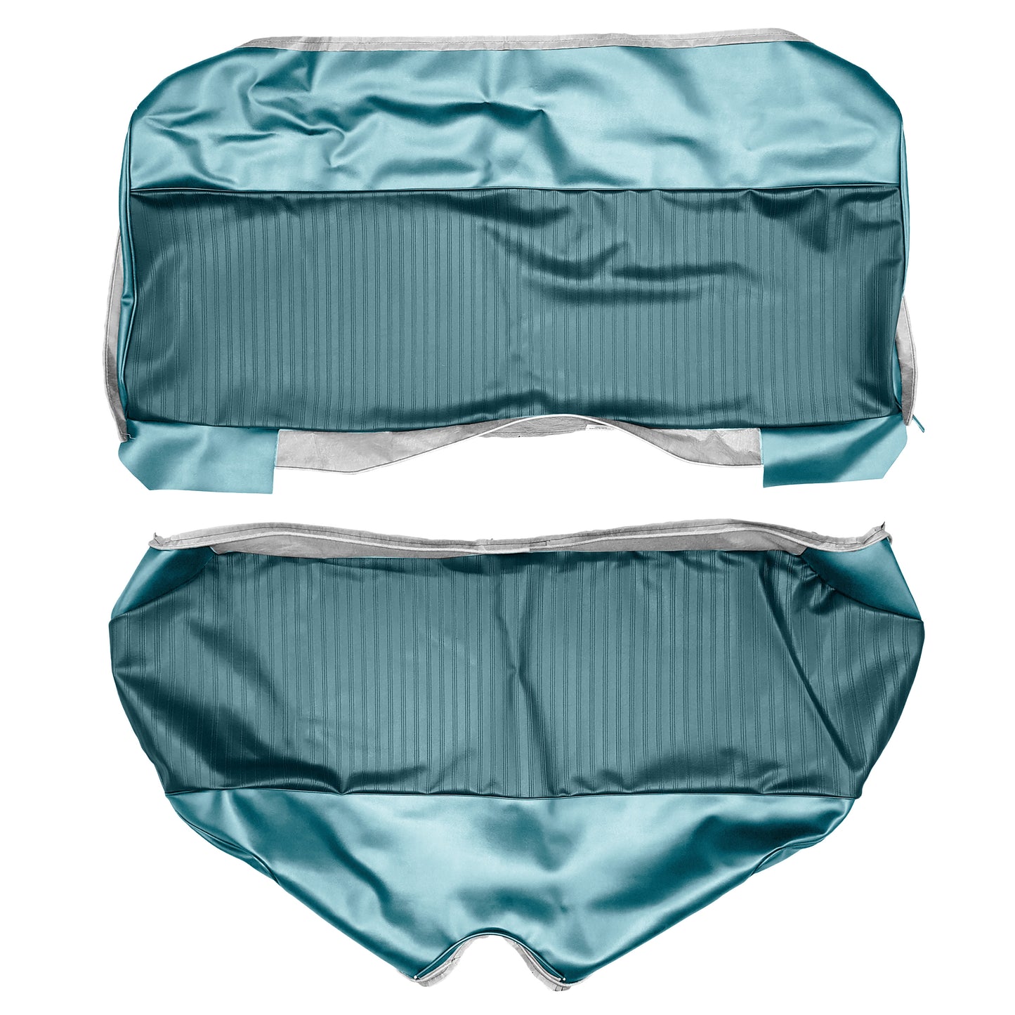 68 DART/VALIANT 100 SPLIT BENCH UPHOLSTERY - DARK BLUE/LIGHT BLUE