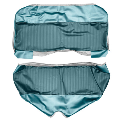68 DART/VALIANT 100 SPLIT BENCH UPHOLSTERY - DARK BLUE/LIGHT BLUE