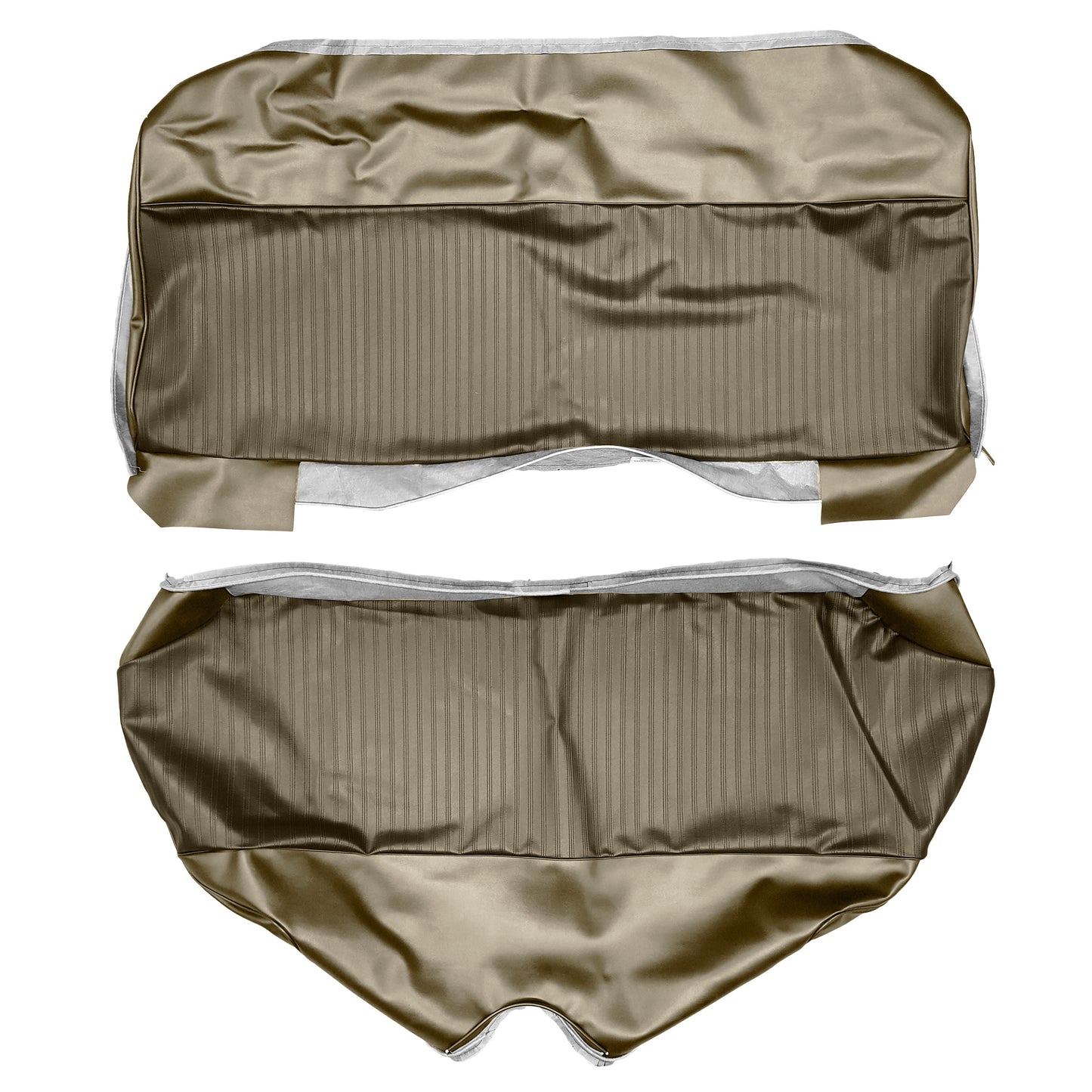 68 DART/VALIANT 100 SPLIT BENCH UPHOLSTERY - SRM DARK FAWN TAN/LIGHT FAWN TAN