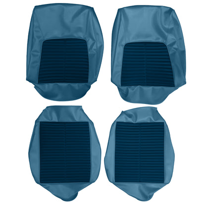 1968 CHRYSLER 300/NEWPORT/NEWPORT CUSTOM NON-RECLINING BUCKETS - BLUE/DARK MET BLUE