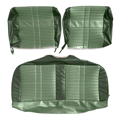 68 SATELLITE/ROADRUNNER "DECOR" SPLIT BENCH - LIGHT GREEN/DARK GREEN