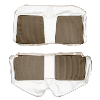 68 BELVEDERE/ROADRUNNER/CORONET HTP/SDN REAR UPHOLSTERY - LIGHT FAWN/SRM OYSTER
