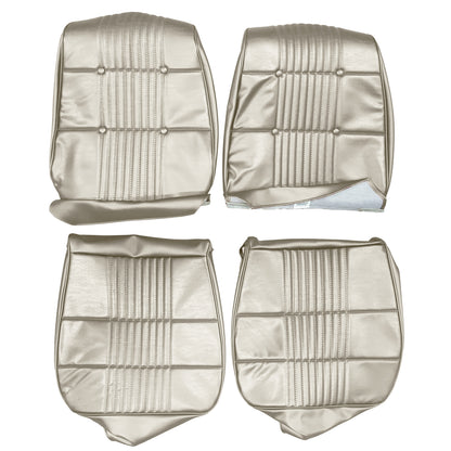 68 CORONET 500/RT BUCKET SEAT UPHOLSTERY - PEARL WHITE
