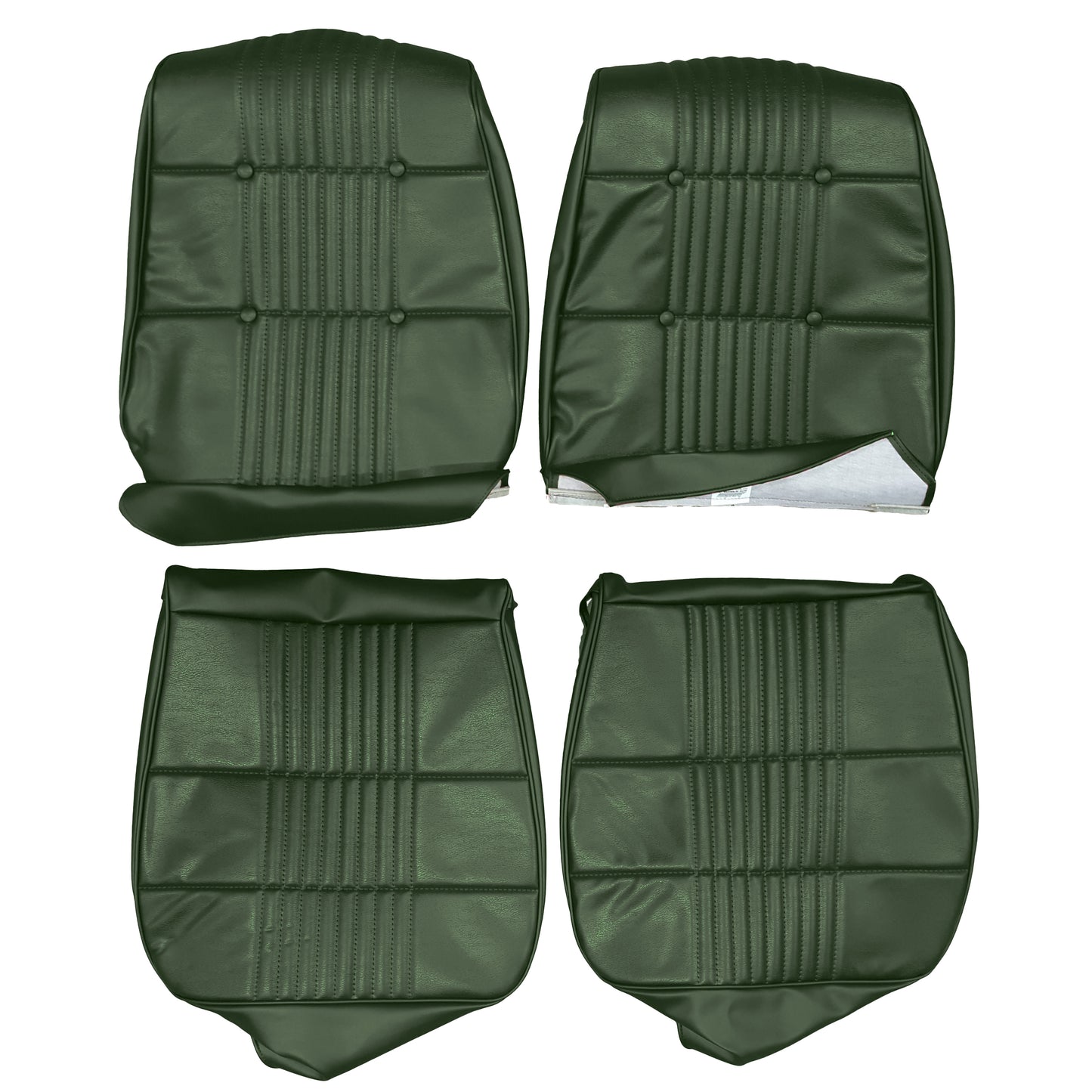 68 CORONET 500/RT BUCKET SEAT UPHOLSTERY - GREEN