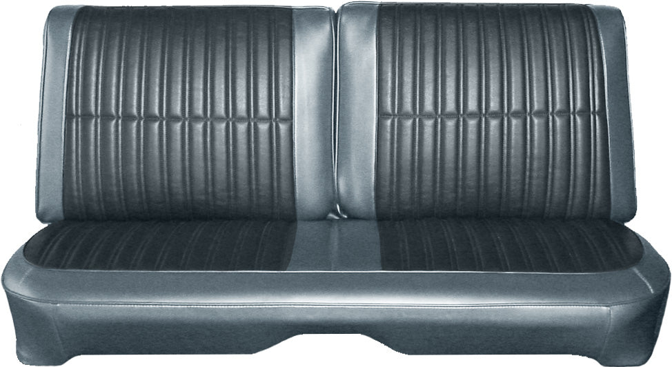 68 CORONET 440/SUPERBEE SPLIT BENCH UPHOLSTERY - DARK BLUE/LIGHT BLUE