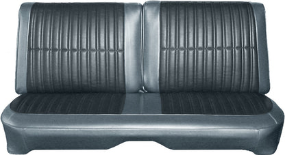 68 CORONET 440/SUPERBEE SPLIT BENCH UPHOLSTERY - DARK BLUE/LIGHT BLUE