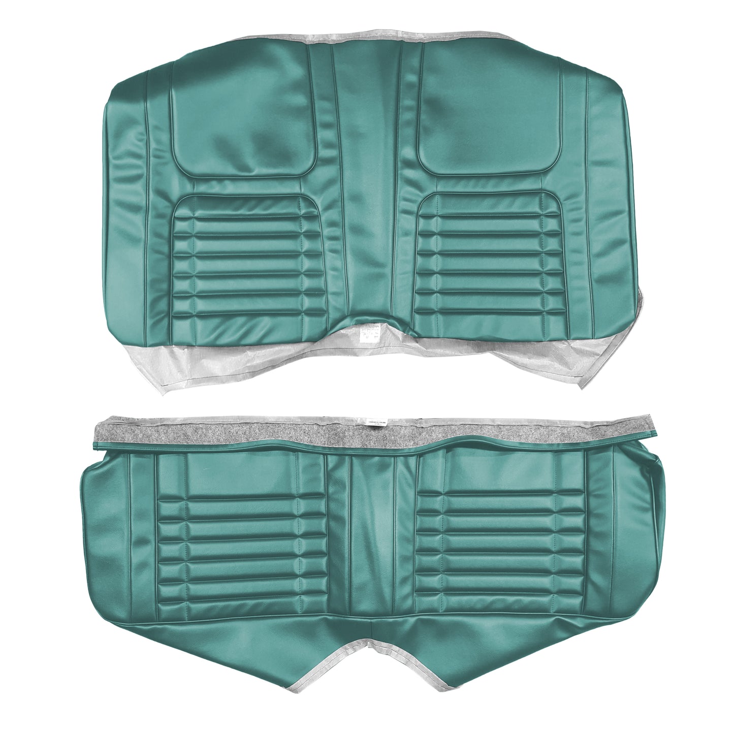 68 CAMARO "DELUXE" FIXED HARDTOP REAR UPHOLSTERY - TURQUOISE