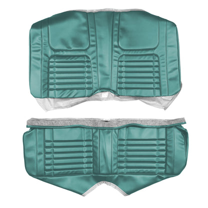 68 CAMARO "DELUXE" FIXED HARDTOP REAR UPHOLSTERY - TURQUOISE