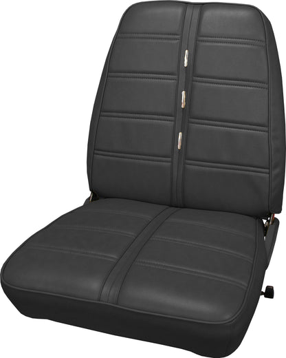 69 BARRACUDA "DELUXE" BUCKET SEAT UPHOLSTERY - BLACK