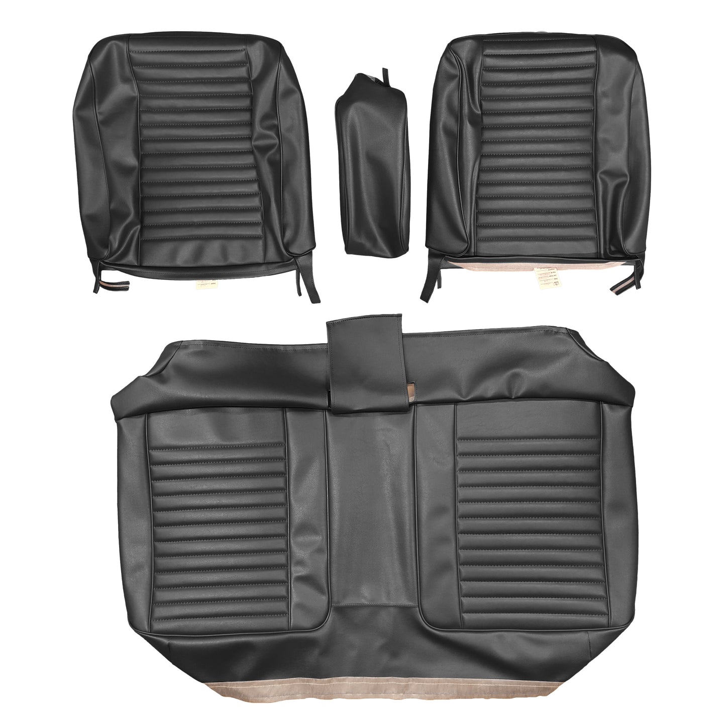 69 BARRACUDA "STANDARD" SPLIT BNH W/ C.A.R. UPHOLSTERY - BLACK