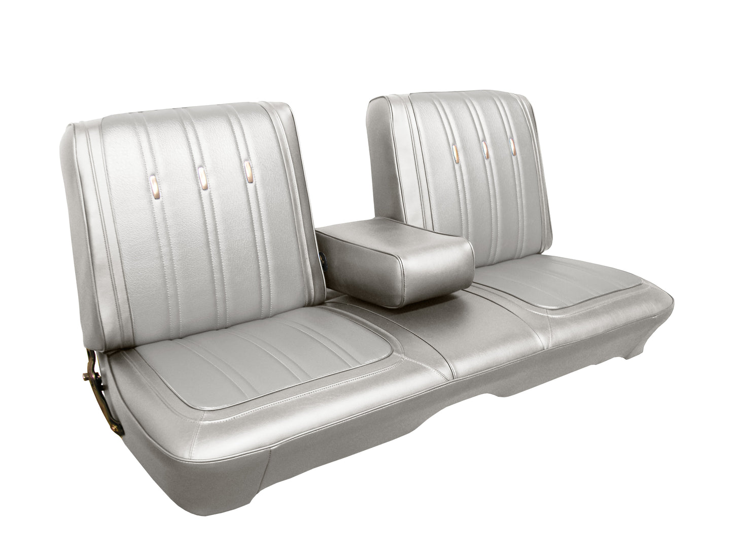 69 FURY III SPLIT BENCH W/ C.A.R. UPHOLSTERY - WHITE