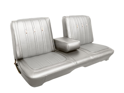 69 FURY III SPLIT BENCH W/ C.A.R. UPHOLSTERY - WHITE