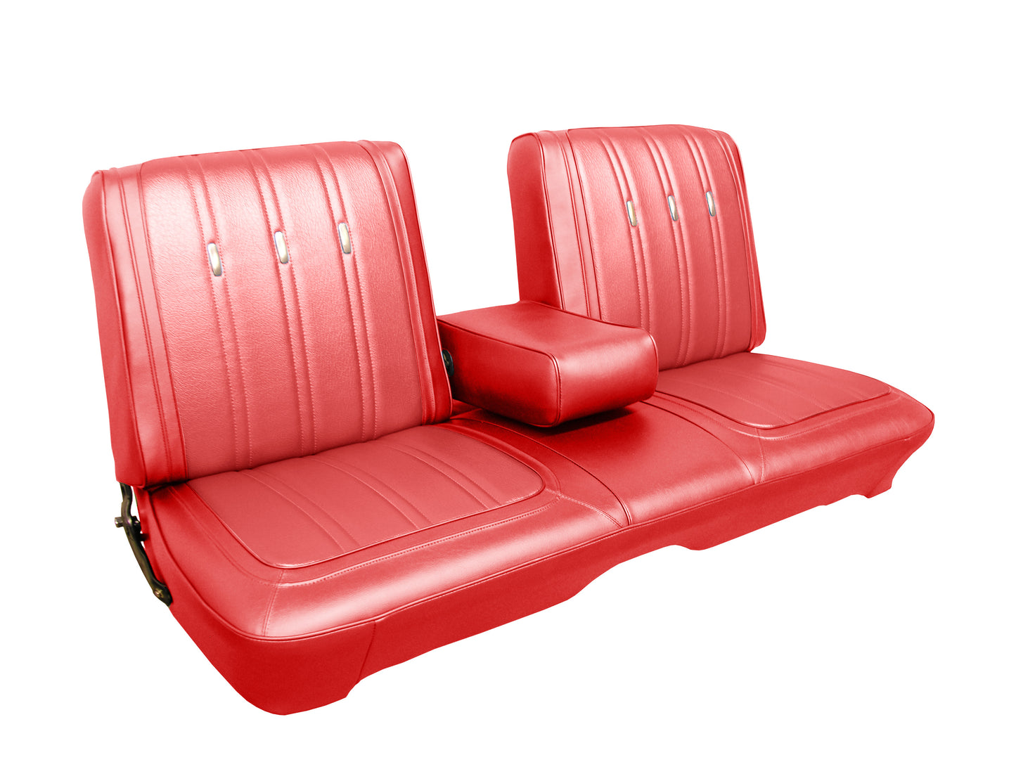 69 FURY III 2-DR/4-DR/WAGON SPLIT BENCH W/ C.A.R. UPHOLSTERY - RED