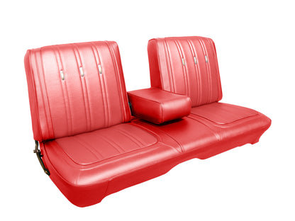 69 FURY III 2-DR/4-DR/WAGON SPLIT BENCH W/ C.A.R. UPHOLSTERY - RED