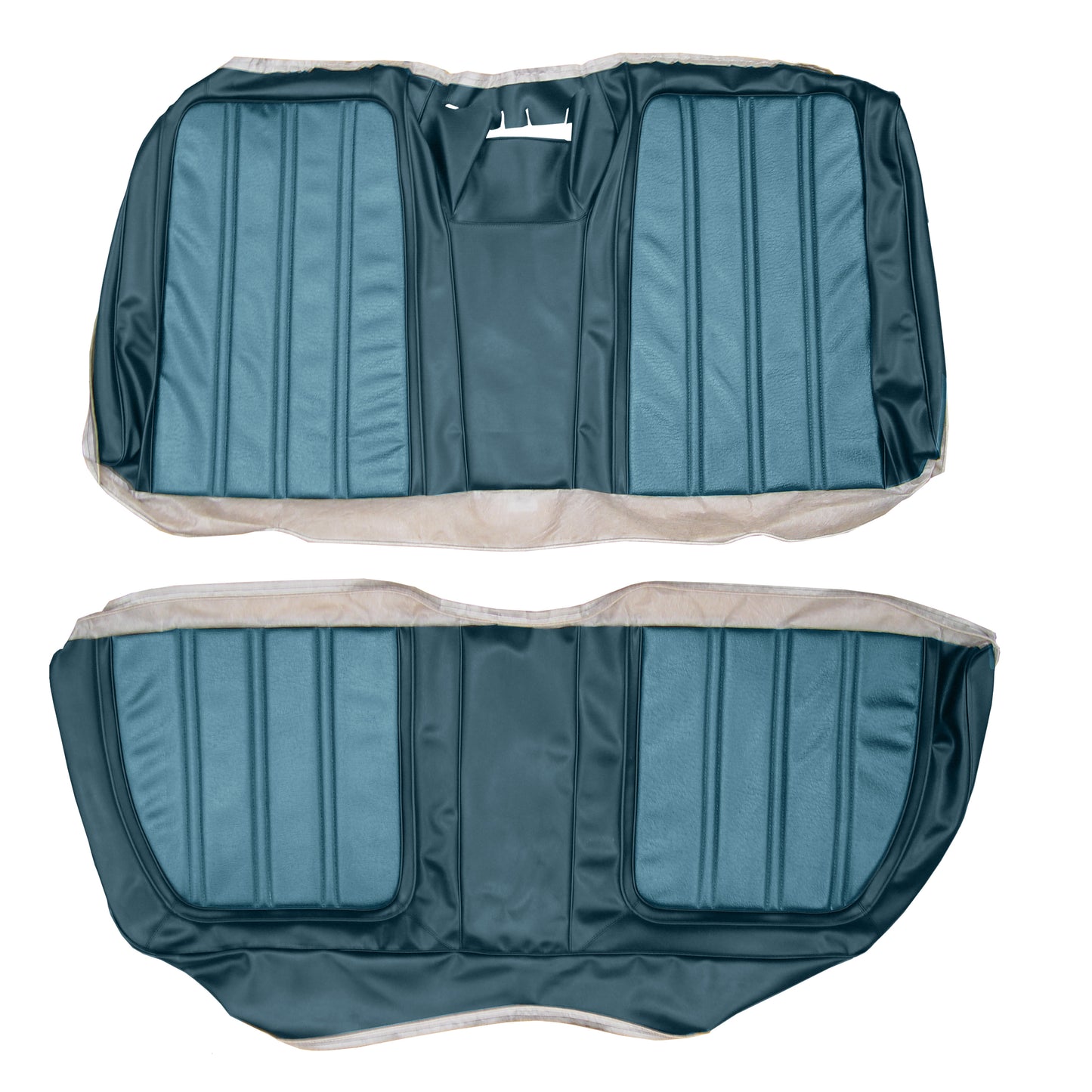 69 FURY III HARDTOP REAR UPHOLSTERY - LIGHT BLUE/DARK BLUE