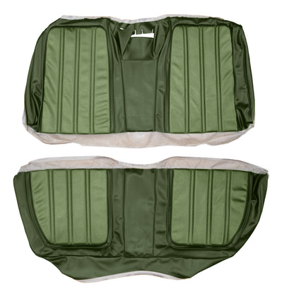 69 FURY III HARDTOP REAR UPHOLSTERY - LIGHT GREEN/DARK GREEN
