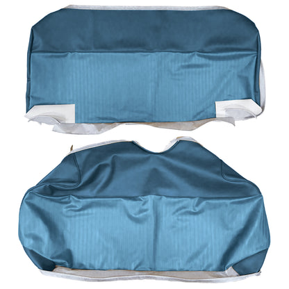 69 VALIANT 100 SEDAN REAR UPHOLSTERY - LIGHT BLUE/DARK BLUE