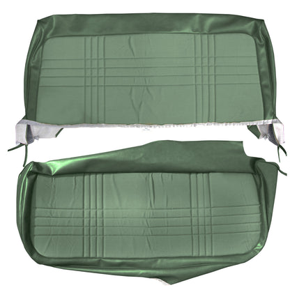 69 SATELLITE 4DR. STRAIGHT BENCH CLOTH UPHOLSTERY- SRM GREEN CLOTH/GREEN