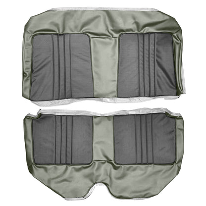 69 BELVEDERE/ROADRUNNER/CORONET HTP/SDN REAR UPHOLSTERY - BLACK/PEWTER
