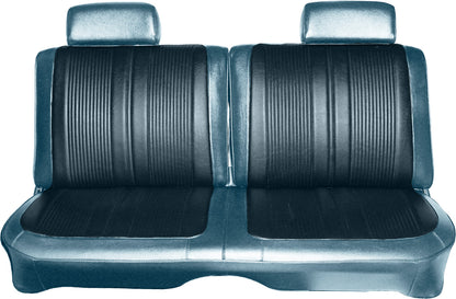 69 CORONET 440/SUPERBEE SPLIT BENCH UPHOLSTERY - DARK BLUE/LIGHT BLUE