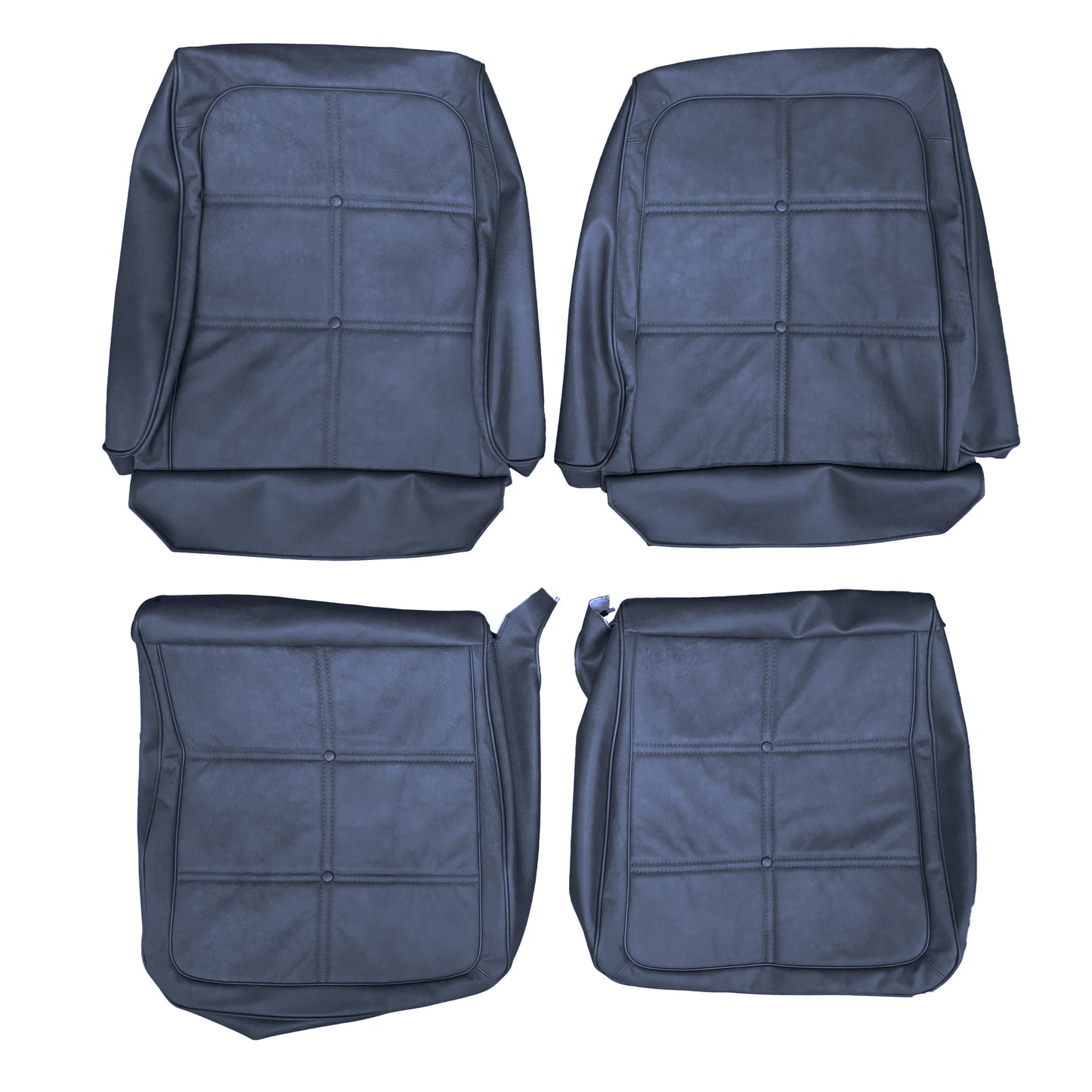 69 CHARGER SE BUCKET SEAT LEATHER UPHOLSTERY - BLUE