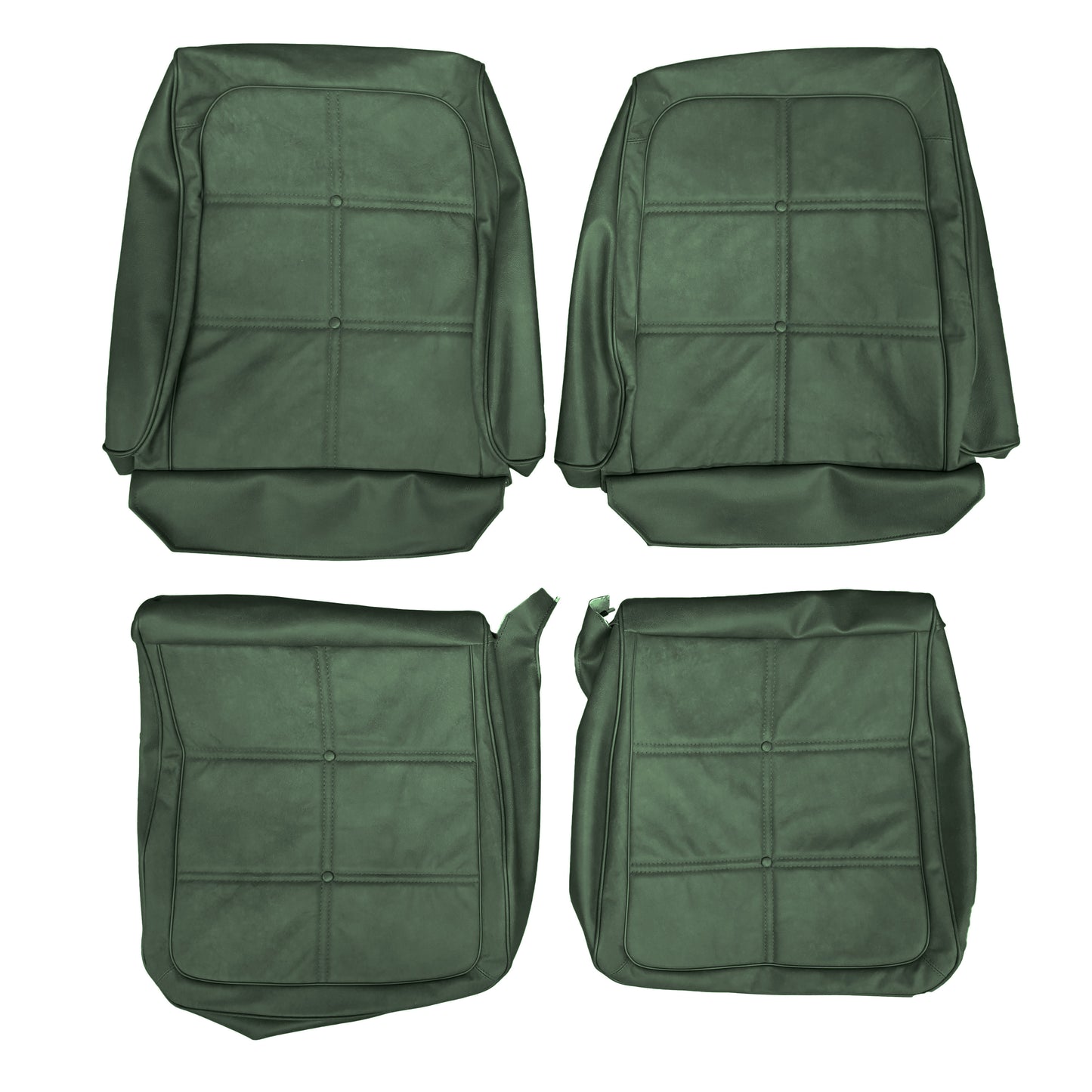 69 CHARGER SE BUCKET SEAT LEATHER UPHOLSTERY - GREEN