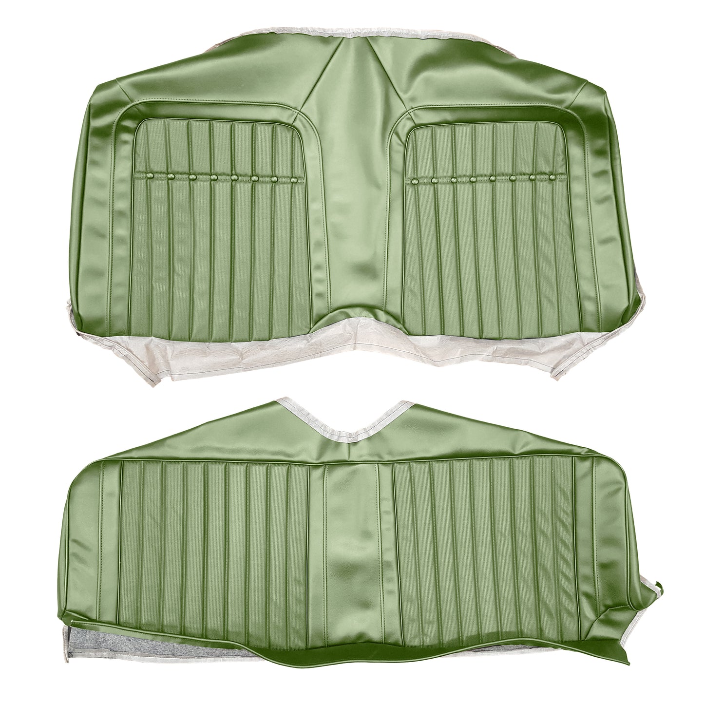 69 CAMARO "DELUXE" FIXED HARDTOP REAR UPHOLSTERY - LIGHT GREEN