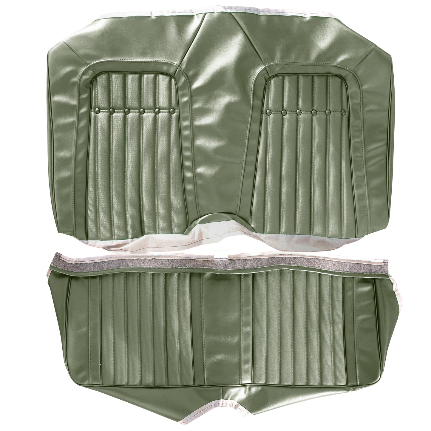 69 CAMARO "DELUXE" FIXED CONV. REAR UPHOLSTERY - LIGHT GREEN