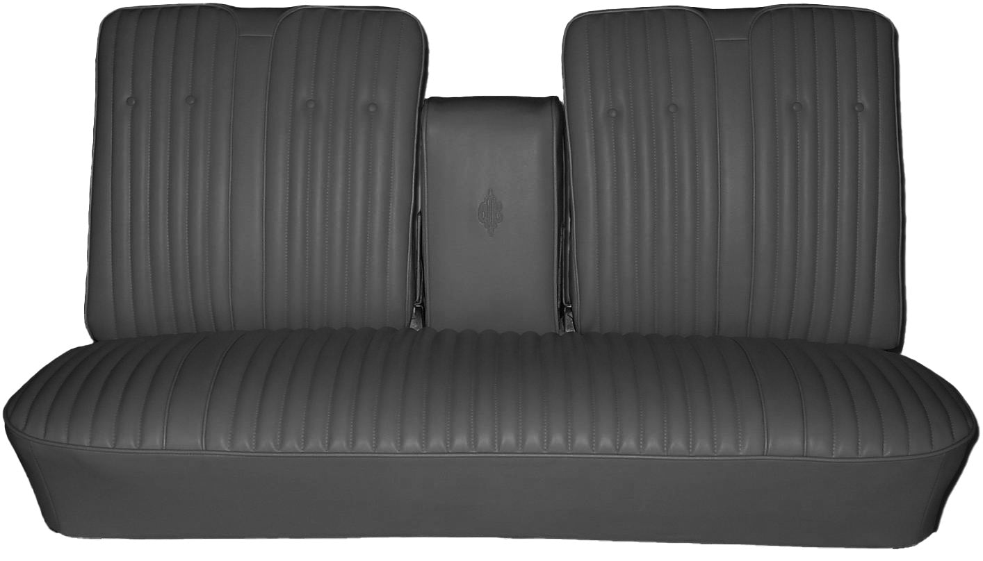 69 CUTLASS SUPREME SPLIT BENCH W/ C.A.R. UPHOLSTERY - BLACK