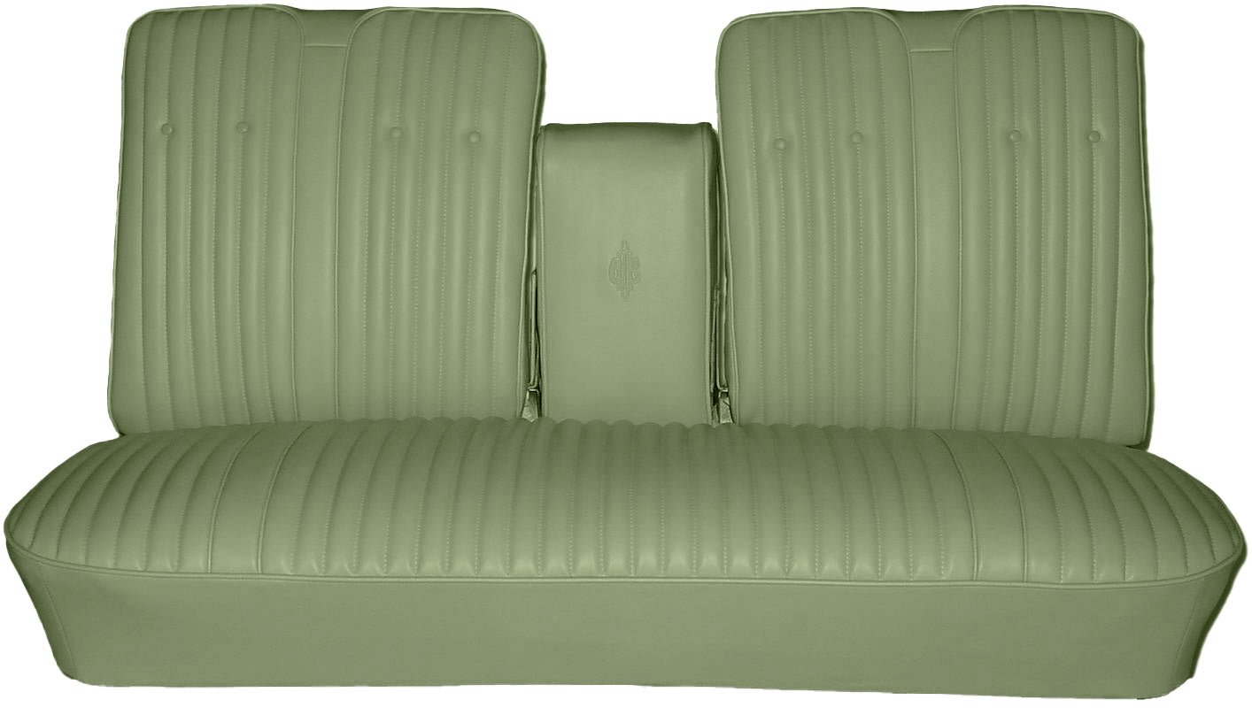 69 CUTLASS SUPREME SPLIT BENCH W/ C.A.R. UPHOLSTERY - GREEN