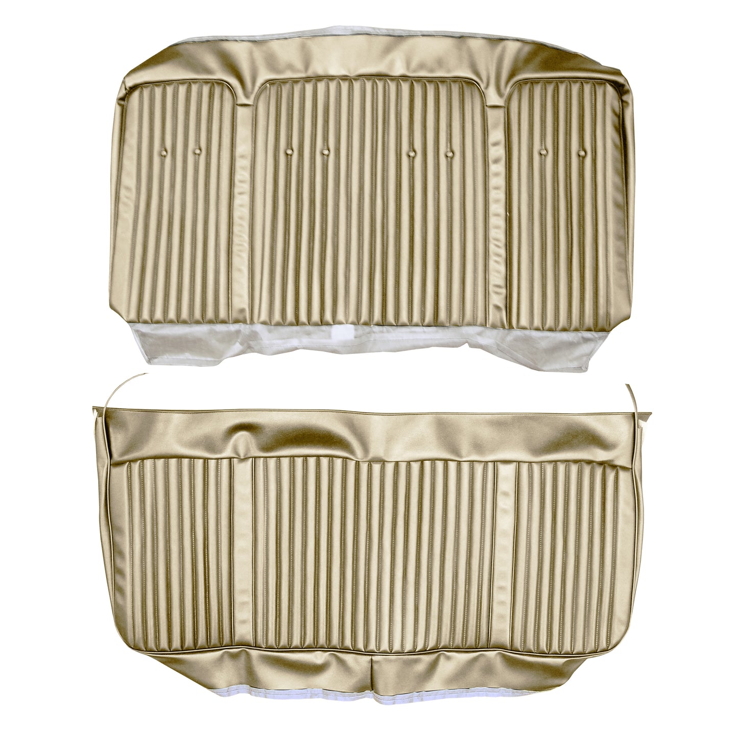69 CUTLASS SUPREME HOLIDAY COUPE REAR UPHOLSTERY - PARCHMENT