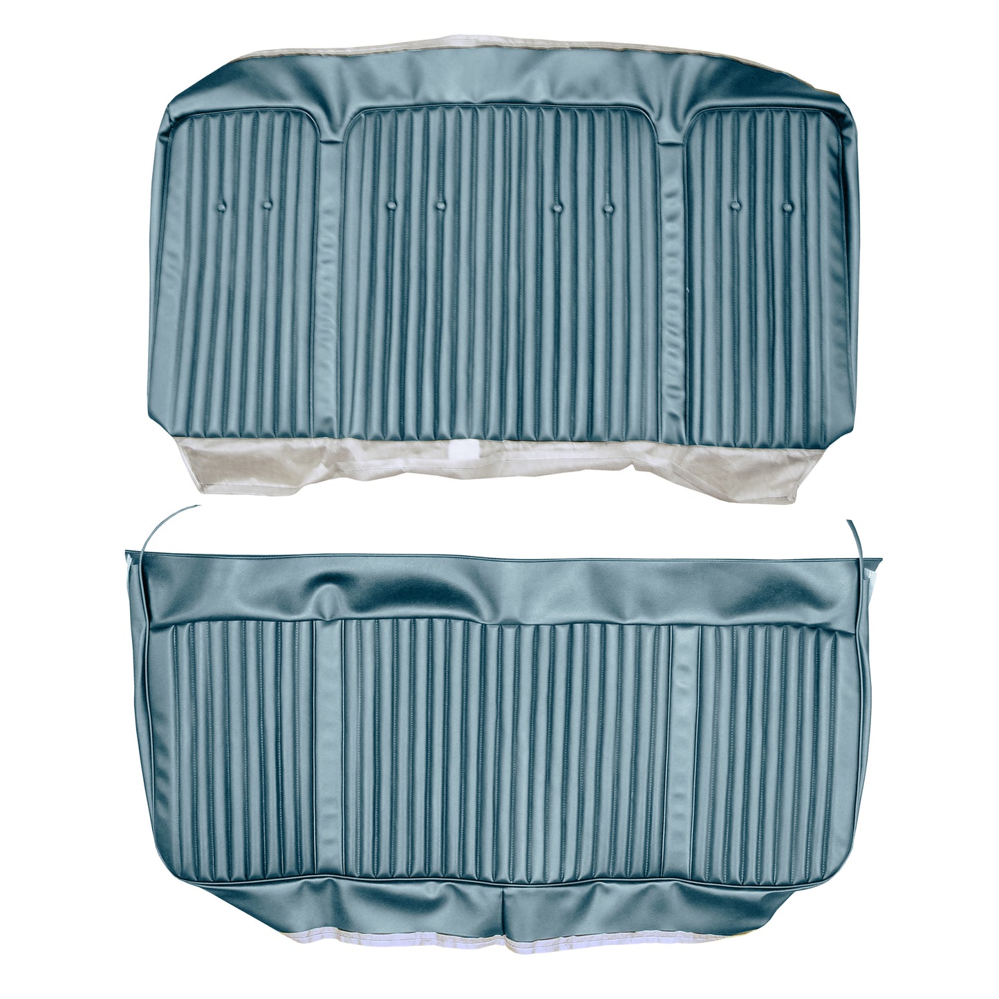 69 CUTLASS SUPREME HOLIDAY COUPE REAR UPHOLSTERY - BLUE