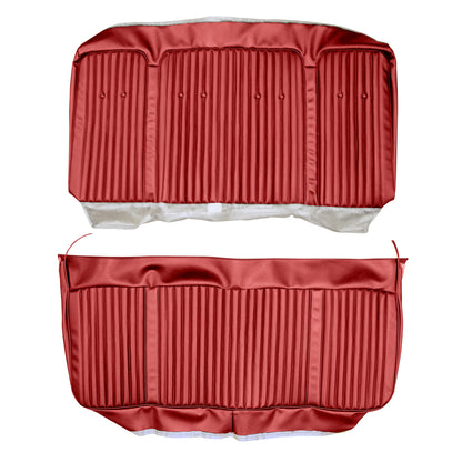 69 CUTLASS SUPREME HOLIDAY COUPE REAR UPHOLSTERY - RED