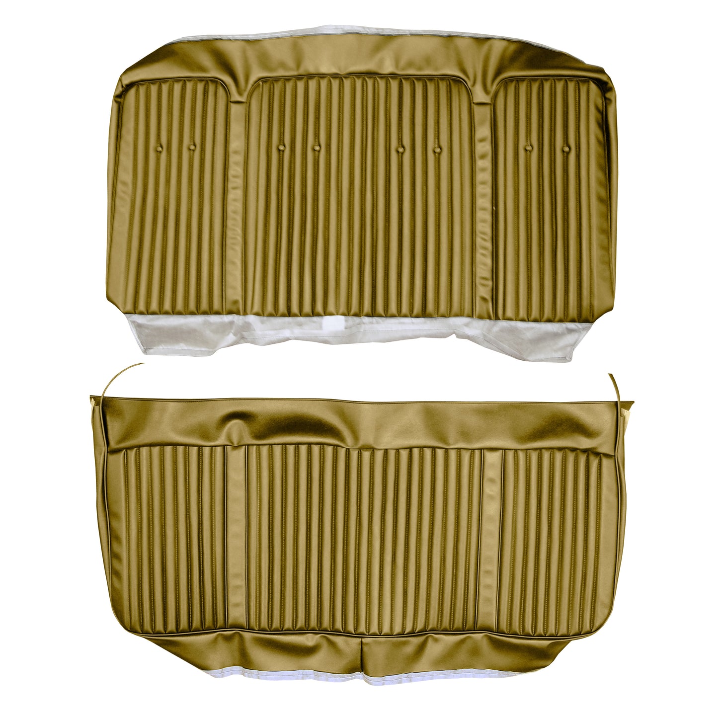 69 CUTLASS SUPREME HOLIDAY COUPE REAR UPHOLSTERY - GOLD