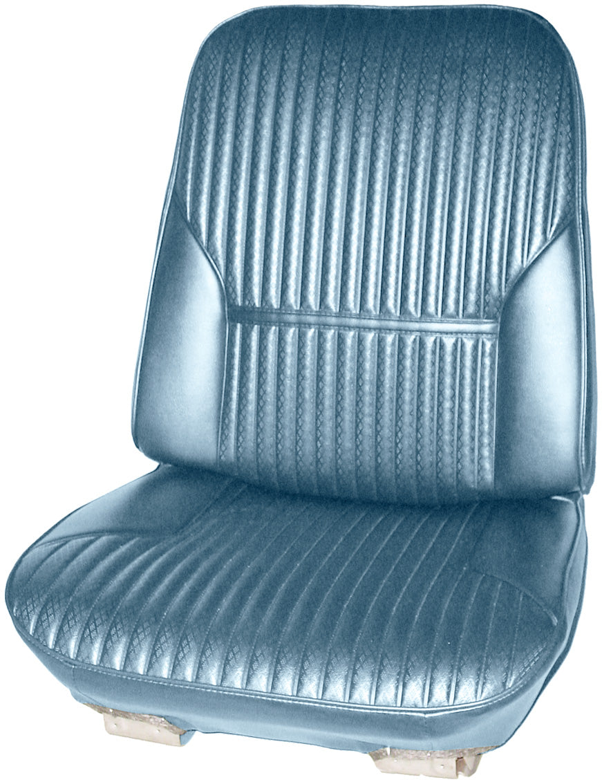 69 CUTLASS 'S'/442 BUCKET SEAT UPHOLSTERY - METALLIC BLUE